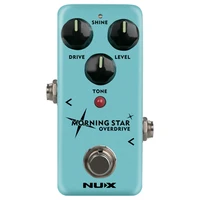 nux morning star overdrive pedal guitar effect blues break overdrive with an extra treble touch option for electric guitar parts