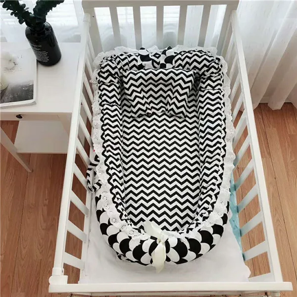 C8 Baby Nest Bed Переносная детская кроватка, складывающаяся кроватка для новорожденных, детская кроватка для сна с подушкой, детская колыбель, детская люлька, переносная кроватка - Цвет: C8 Baby Nest Bed