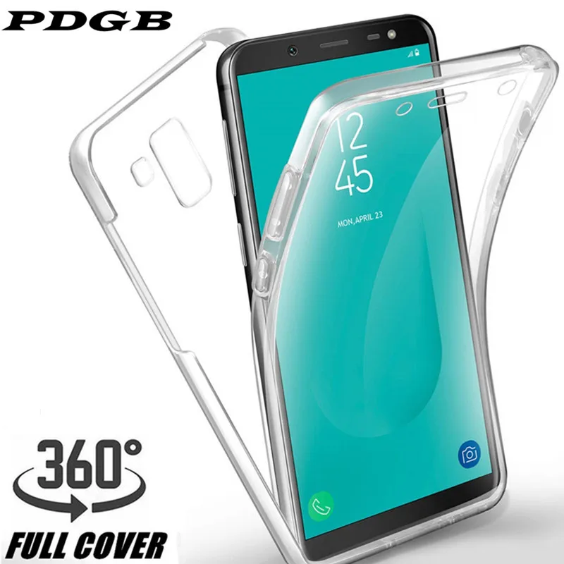 Чехол PDGB 360 градусов для Samsung Galaxy A7 A9 A6 A8 Plus 2018 A750 J3 J4 J6 J8 S6 S7 Edge Note 8 9 прозрачный чехол