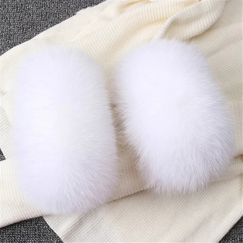 Высокое качество 100% Лисий мех манжеты хит продаж теплые на запястье из