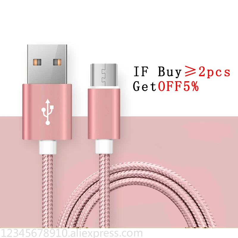 Usb кабель для Android micro usb нейлон быстрое зарядное устройство USB передачи данных samsung