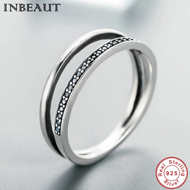 Женское Винтажное кольцо с фианитом из серебра 925 пробы|925 sterling silver|wedding ringszircon ring |