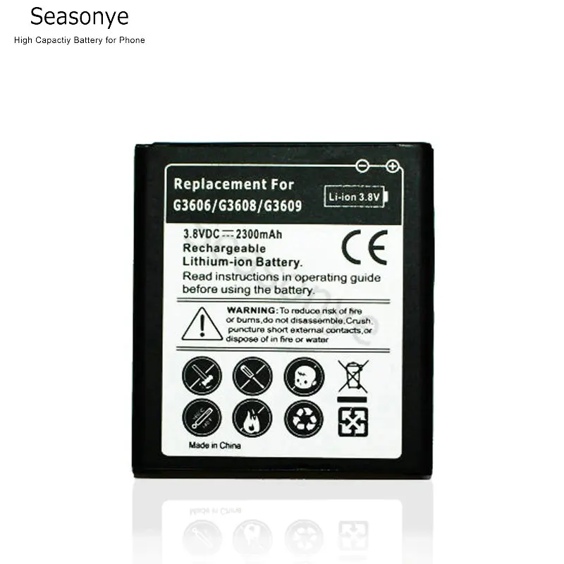 Seasonye 2300mAh EB BG360CBC сменный литий ионный аккумулятор для Samsung Galaxy Core Prime G360 G3608 G3606 G3609 +