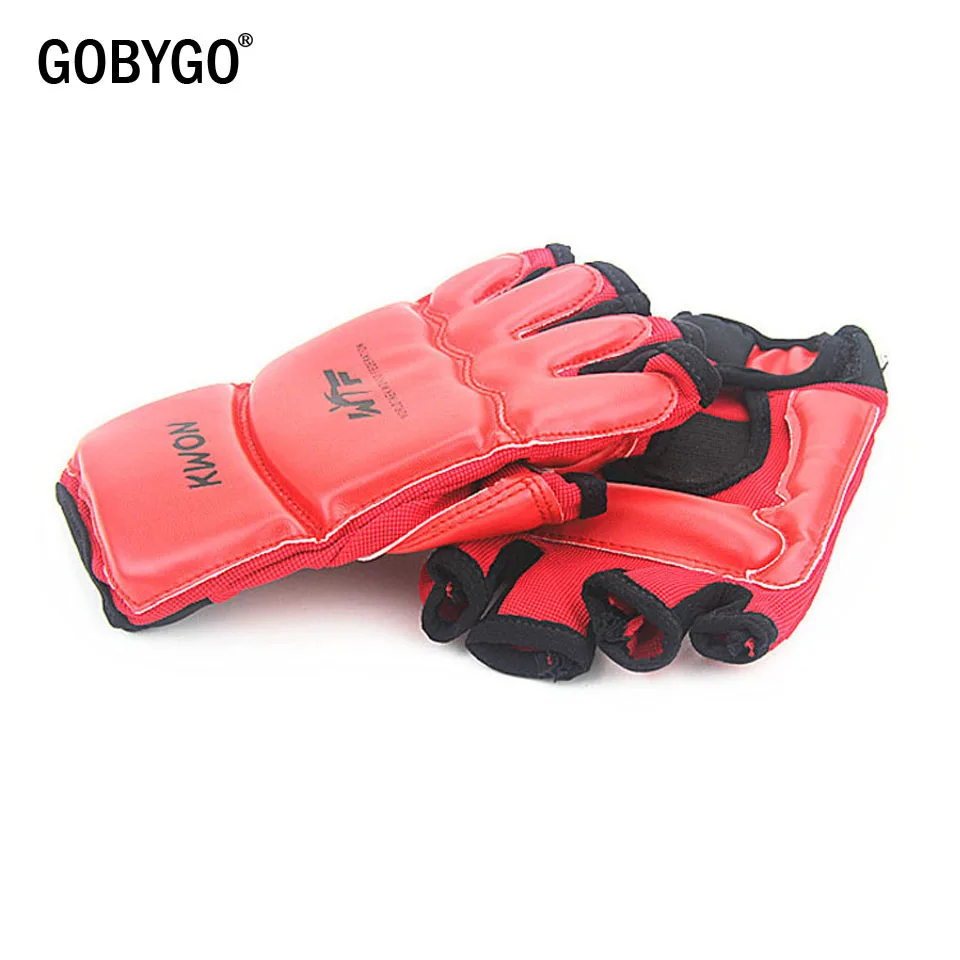 GOBYGO Половина Finger Боксёрские перчатки из искусственной кожи ММА Kick для занятия
