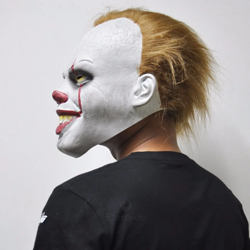 Хэллоуин клоун Pennywise маски Стивен Кинг это костюм косплей Кино взрослый
