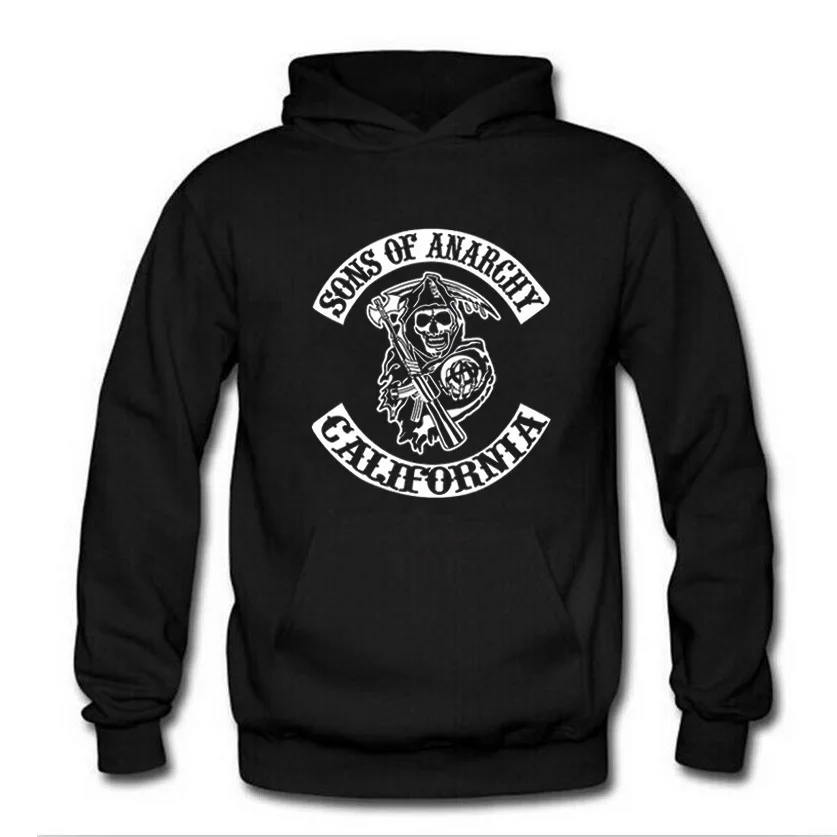 SOA Sons of anarchy/Новая модная мужская спортивная одежда с капюшоном, мужская повседневная толстовка, зимнее флисовое теплое худи в стиле хип-хоп - Цвет: 803