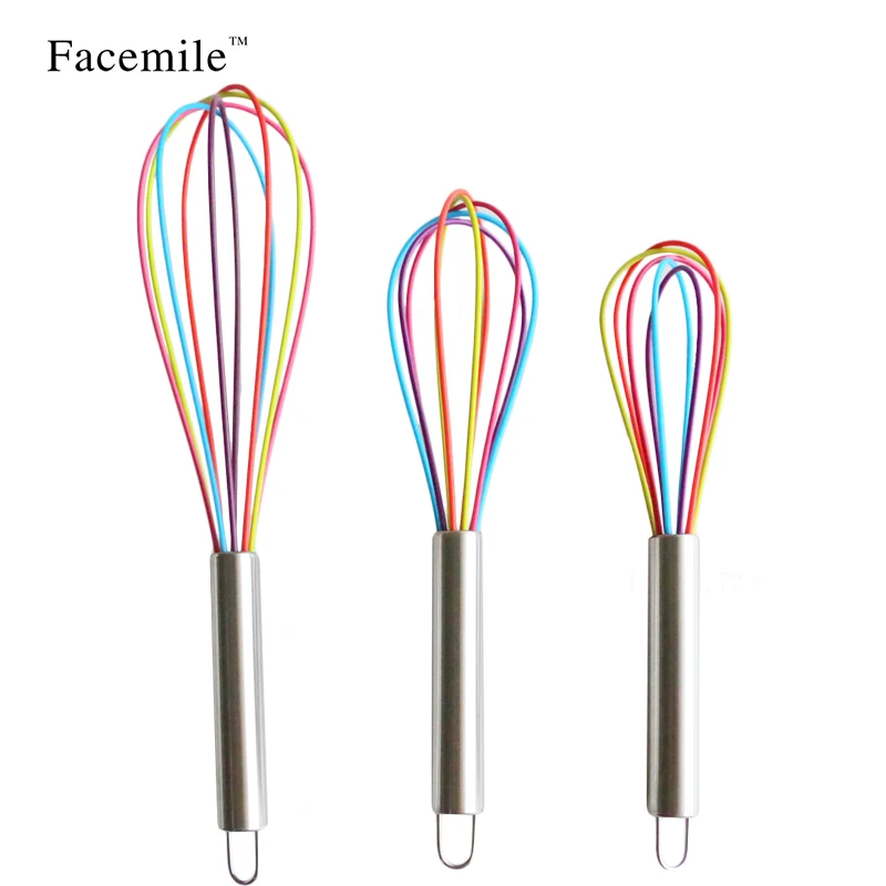 Кухонный силиконовый венчик 3 размера миксер для взбивания яиц инструменты