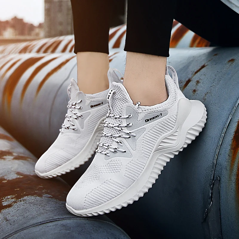 2019 Spring Summer Men Shoes New Male Ultralight Breathable Flying Woven Flats Students Casual Lace-up Fitness Size 39-46 | Обувь