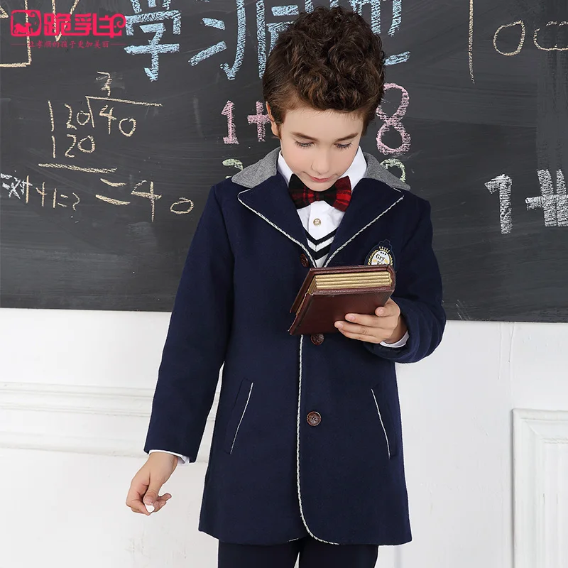 Новое поступление детские куртки утолщенная Зимняя школьная форма для мальчиков