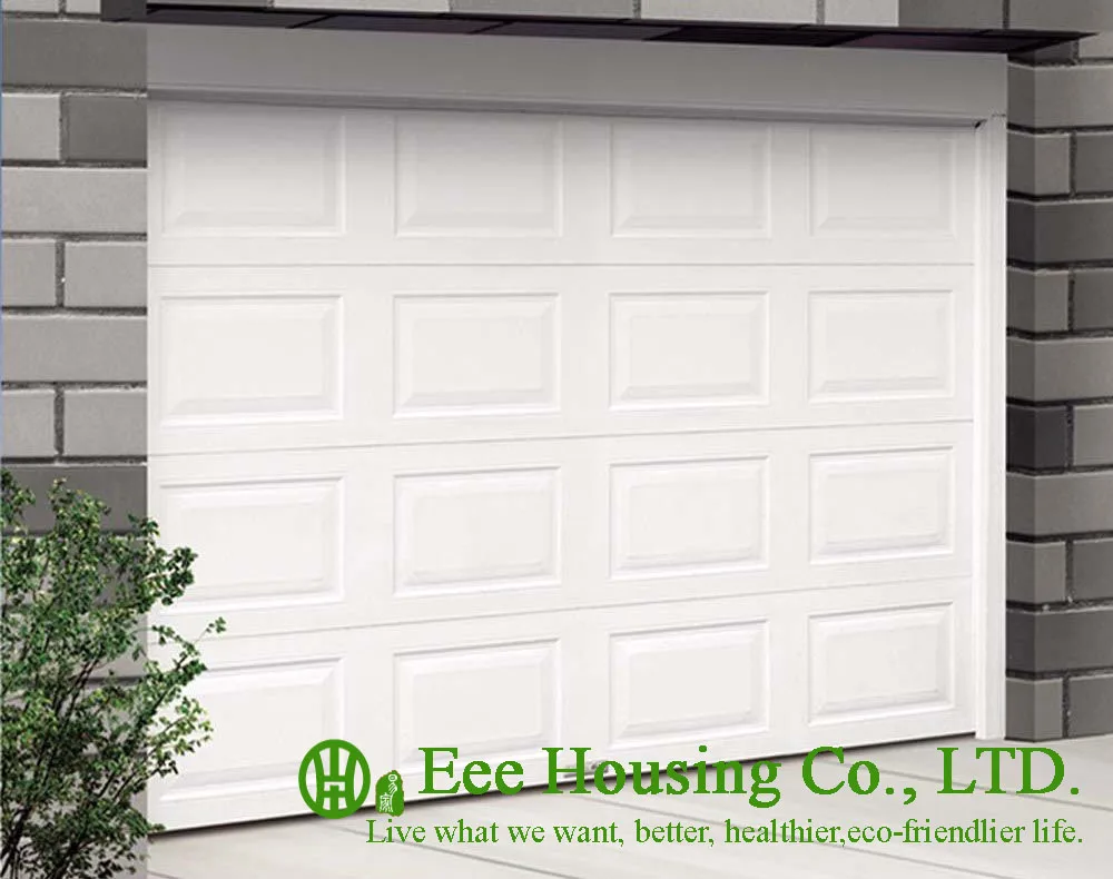 Дверь гаражная из оцинкованной стали с пультом дистанционного управления белого