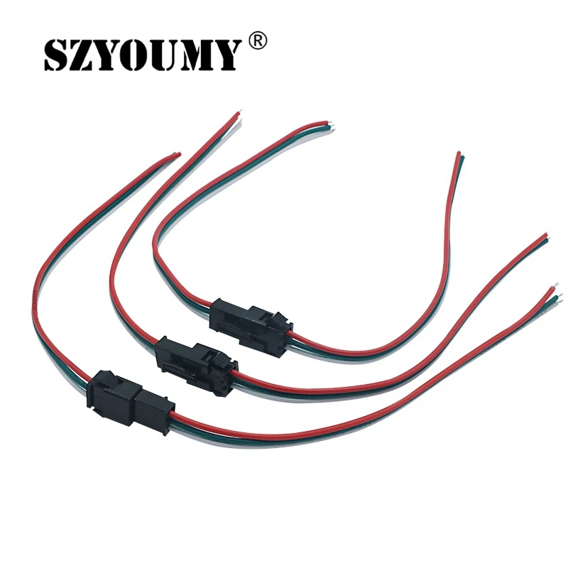 

SZYOUMY 2pin 3pin Male Female led Plug Connector Wire Cable For Led Strip Light Lamp Tape Driver CCTV 500 pairs/lot