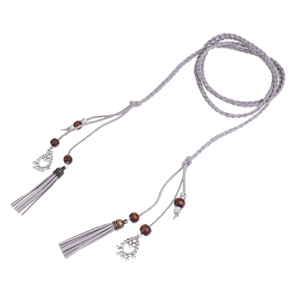 Женский пояс для женщин с цепью на талии 165 см тканый кисточками плетеный горячая