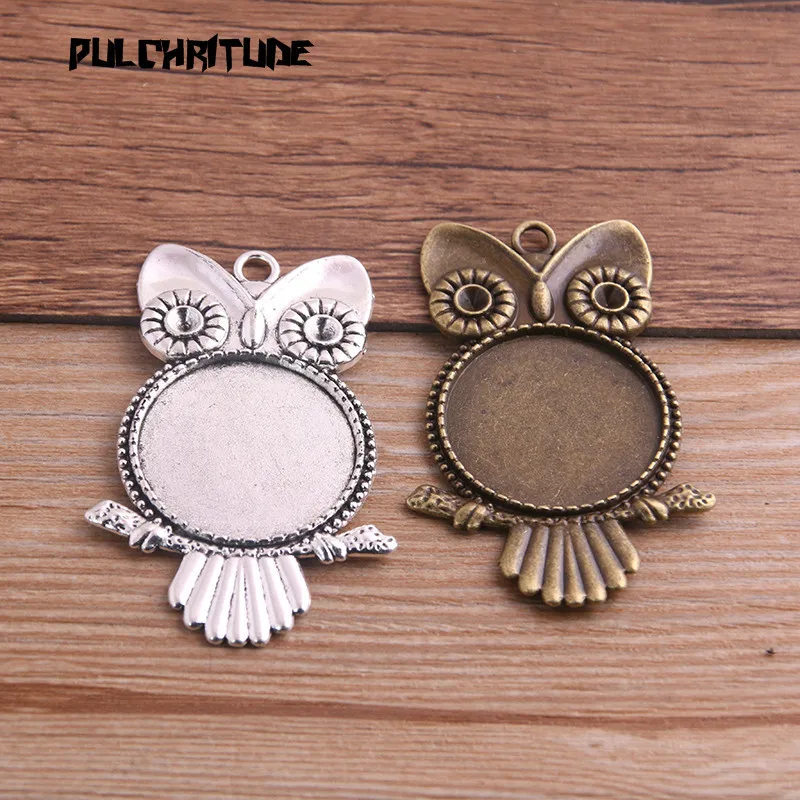 2 шт 25 мм внутренний размер Два цвета металлический сплав простая круглая Сова