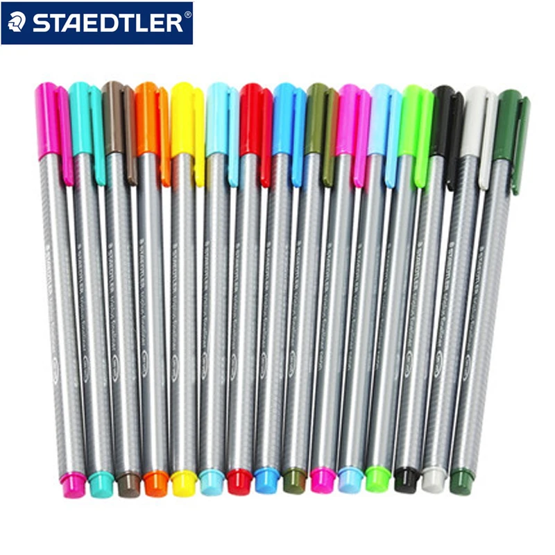 1 шт. STAEDTLER треугольная цветная ручка с крючками 334 ручка-игла 0,3 мм ручка из волокна, прочная яркая