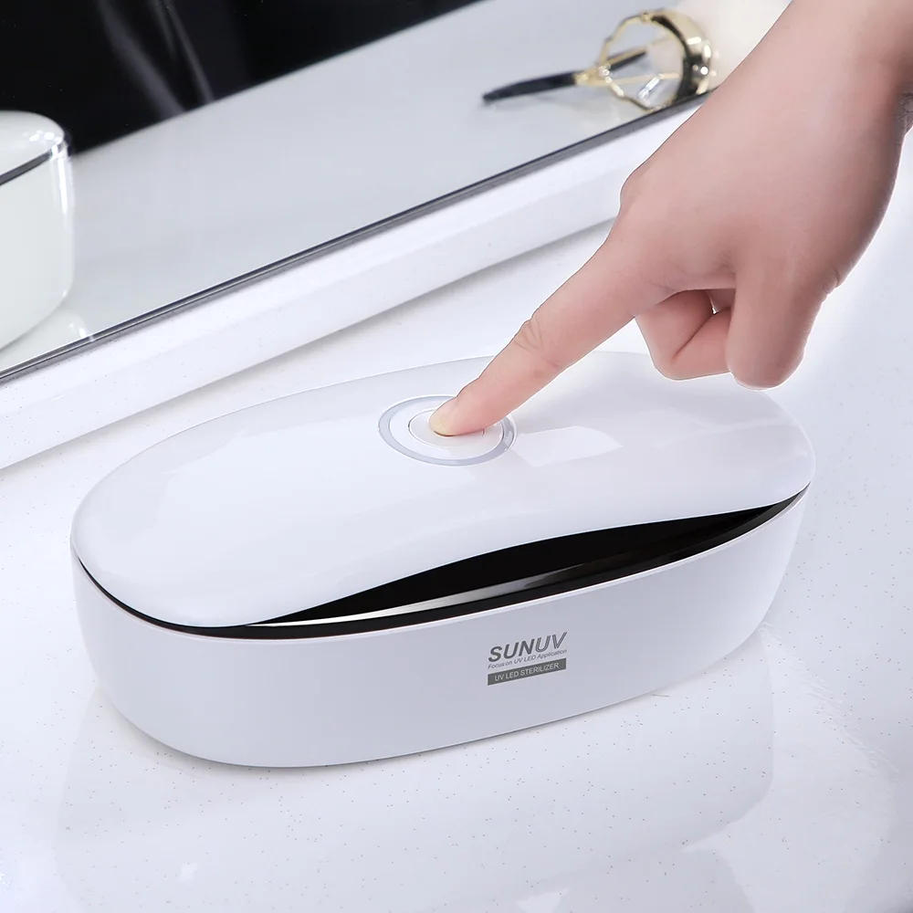 UVC LED Sterilizer Box Facial Care Tools Storage Portable Disinfection for Beauty | Красота и здоровье
