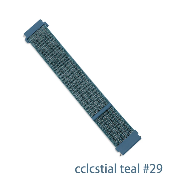 cclcstial teal 29 Gear S3 для samsung galaxy watch 46 мм 42 мм S 3 Frontier нейлон amazfit gtr 47 мм huawei watch gt ремешок 20 мм часы браслет ремешок 22 мм для часов - Цвет ремешка: cclcstial teal 29