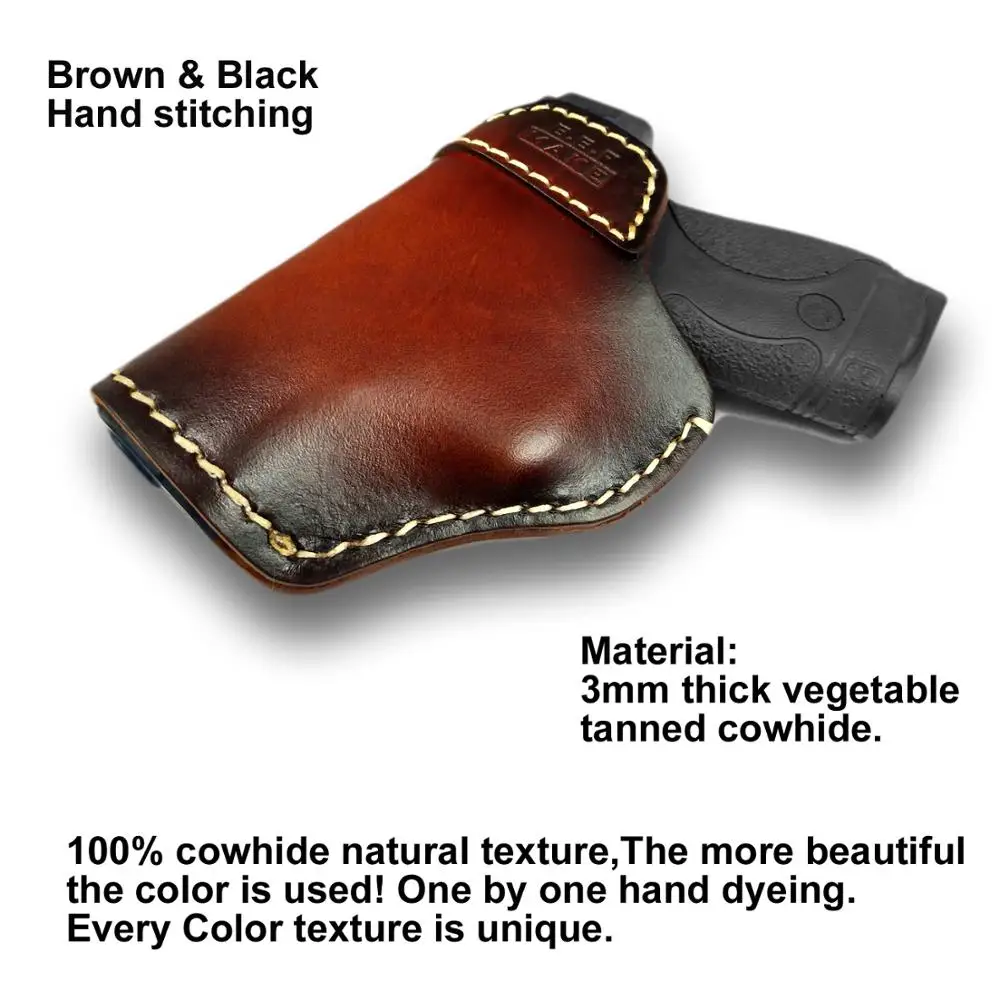 B.B.F MAKE Пистолет Чехол кожаный мешок Patternt сумка доски для S& W М& P щит GLOCK 17 18 19 22 23 26 27 32 42, 43 SpringField Cas