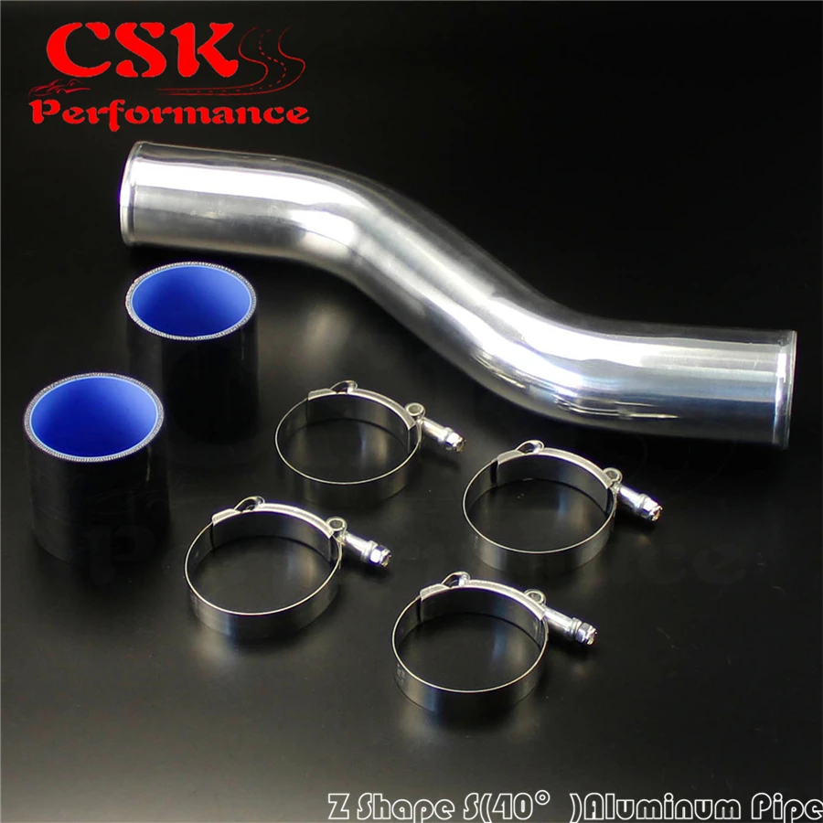 

Алюминиевый шланг для интеркулера, 57 мм, 2,25 дюйма, 40 градусов, Z/S-образной формы + силиконовый шланг с Т-образными зажимами