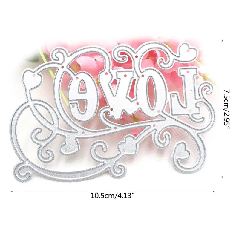 Carbon Steel Love Cutting Die Embossing Stencil Templates Mold Paper Art Craft Scrapbook Bookmark Card | Дом и сад