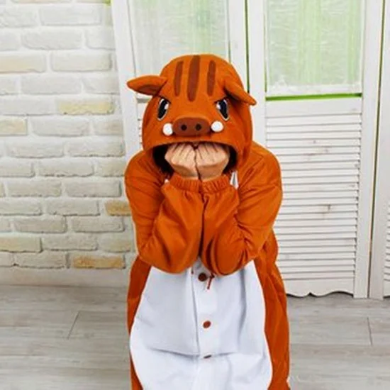 Модная Пижама комбинезон с животными мягкая дышащая и удобная Kugurumi милый дикий