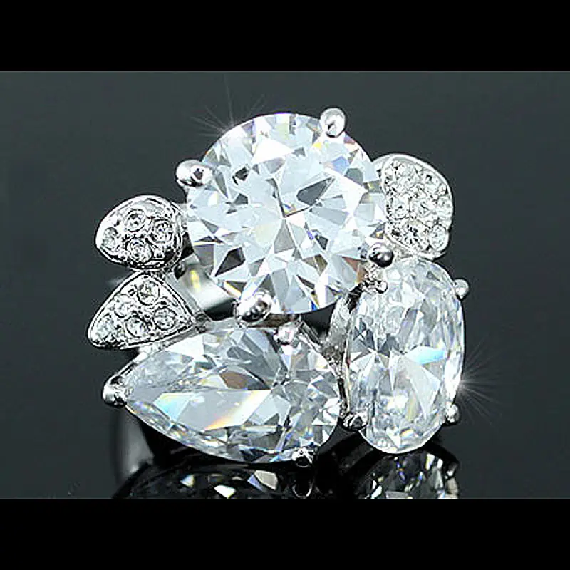 Павлин Звезда 12 карат кольцо использовать австрийский хрусталь-CSR088 | Украшения и