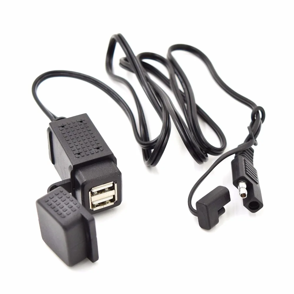 Aileap 0204D 3.1Amp водонепроницаемый мотоцикл USB зарядное устройство комплект SAE к двойным usb-портам адаптер питания