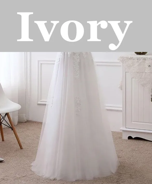 Ivory Vestido de festa, длинное вечернее платье трапециевидной формы с коротким рукавом, вечерние платья для невесты, сексуальные платья для выпускного вечера, цвета красного вина, синего, много цветов EN06M - Цвет: Ivory