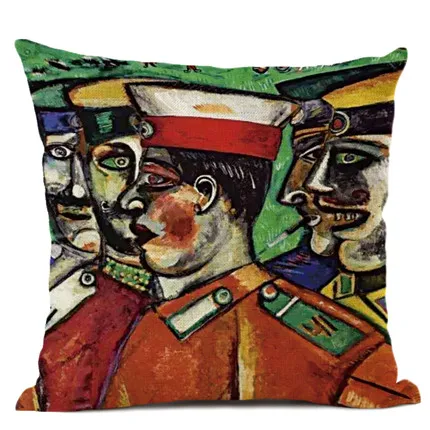Master Chagall, льняная наволочка с рисунком маслом, декоративная наволочка для подушки для офиса и дома, Almofada Cojines Coussin