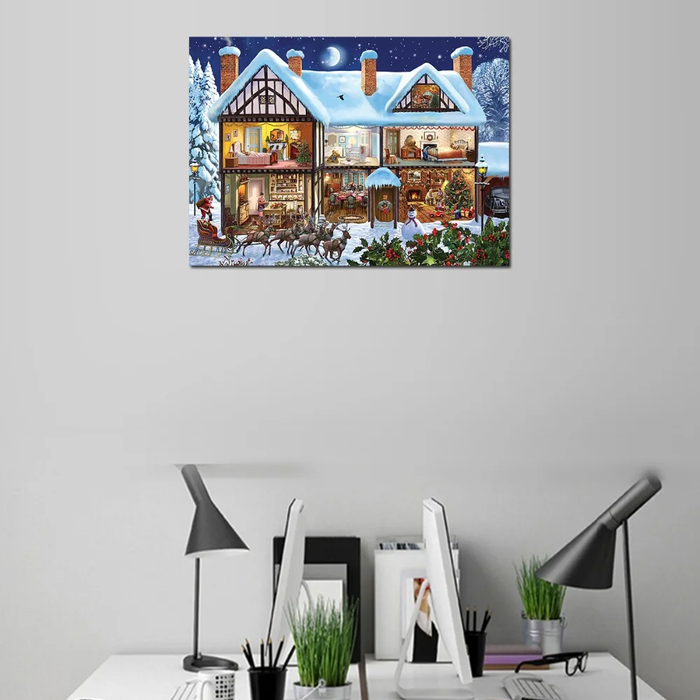 5d алмазная живопись Снежный ДОМ декорации площади картины из кристаллов хорошее