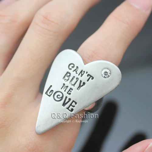 Редкие посеребренные не могу купить мне Любовь слова сердце кристалл