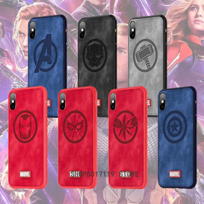 Fashion Brand Original The Avengers Phone Case For iPhone X XS MAX XR Huawei Mate 20 Pro Marvel Captain Sign Cloth Back Cover |
