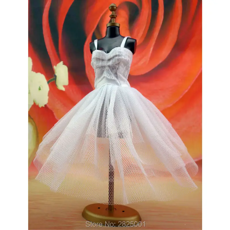 Ручной работы балетное платье для танцев Одежда Кружевной Костюм лямки белая