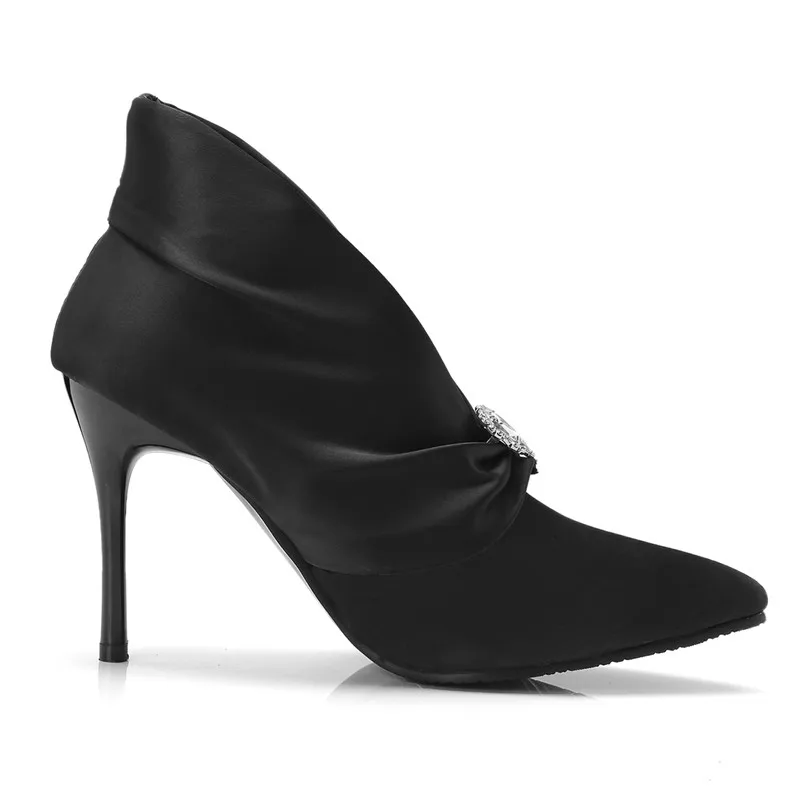 Женские ботильоны с острым носком на высоком каблуке размеры 34 43|Женские