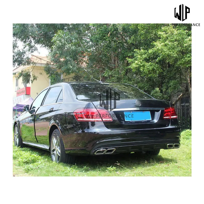 W212 E63 FRP Неокрашенный Комплект кузова переднего бампера заднего бампера боковые юбки для Mercedes-Benz W212 E300 AMG стиль 14-16