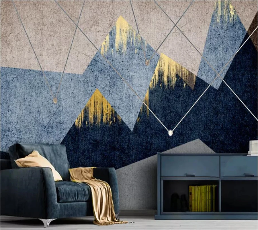 beibehang Custom wallpaper 3d mural modern minimalist abstract geometric landscape background wall decorative painting | Обустройство