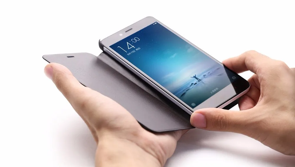 xiaomi redmi note 2 защитный чехол-книжка sabic Матовый кожаный чехол для redmi note 2 5,5
