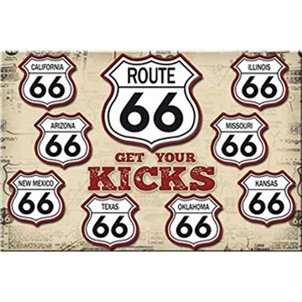 US Route 66 винтажный металлический знак бар украшение для стен дома паба ретро