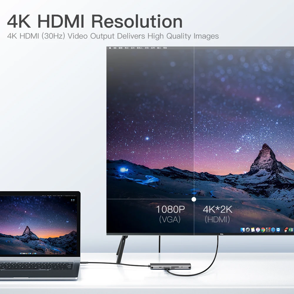 Msvii USB C концентратора 9 в 1 с Тип-C для MacBook Pro 3USB 3 0 HDMI RJ45 сети Ethernet Micro SD TF считыватель