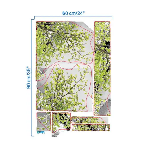 Pop пастырской декор стен Стикеры зеленое дерево красивые джунгли стены Настенная