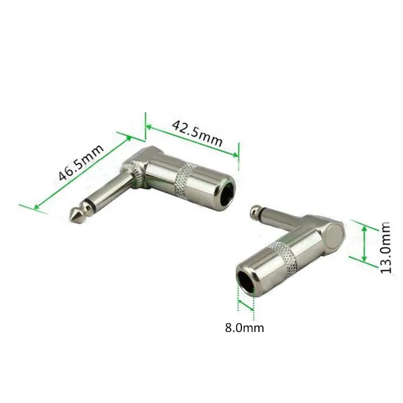 6.35mm Male Right Angle Connector Mono Ssolding Plug 90-Degree | Обустройство дома