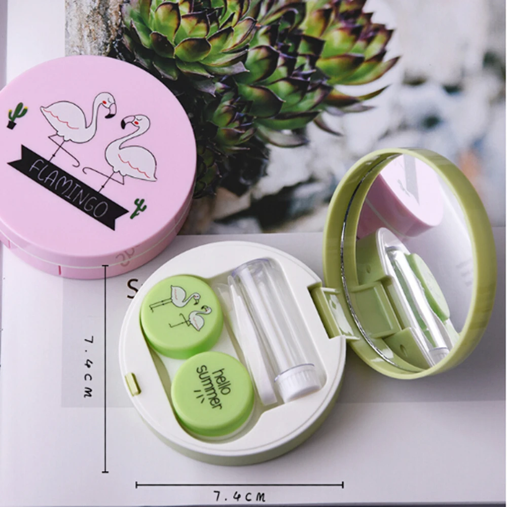 Футляр для очков ed Flamingo кейс контактных линз цвет в ассортименте 7 4*6 4*2 2 см |