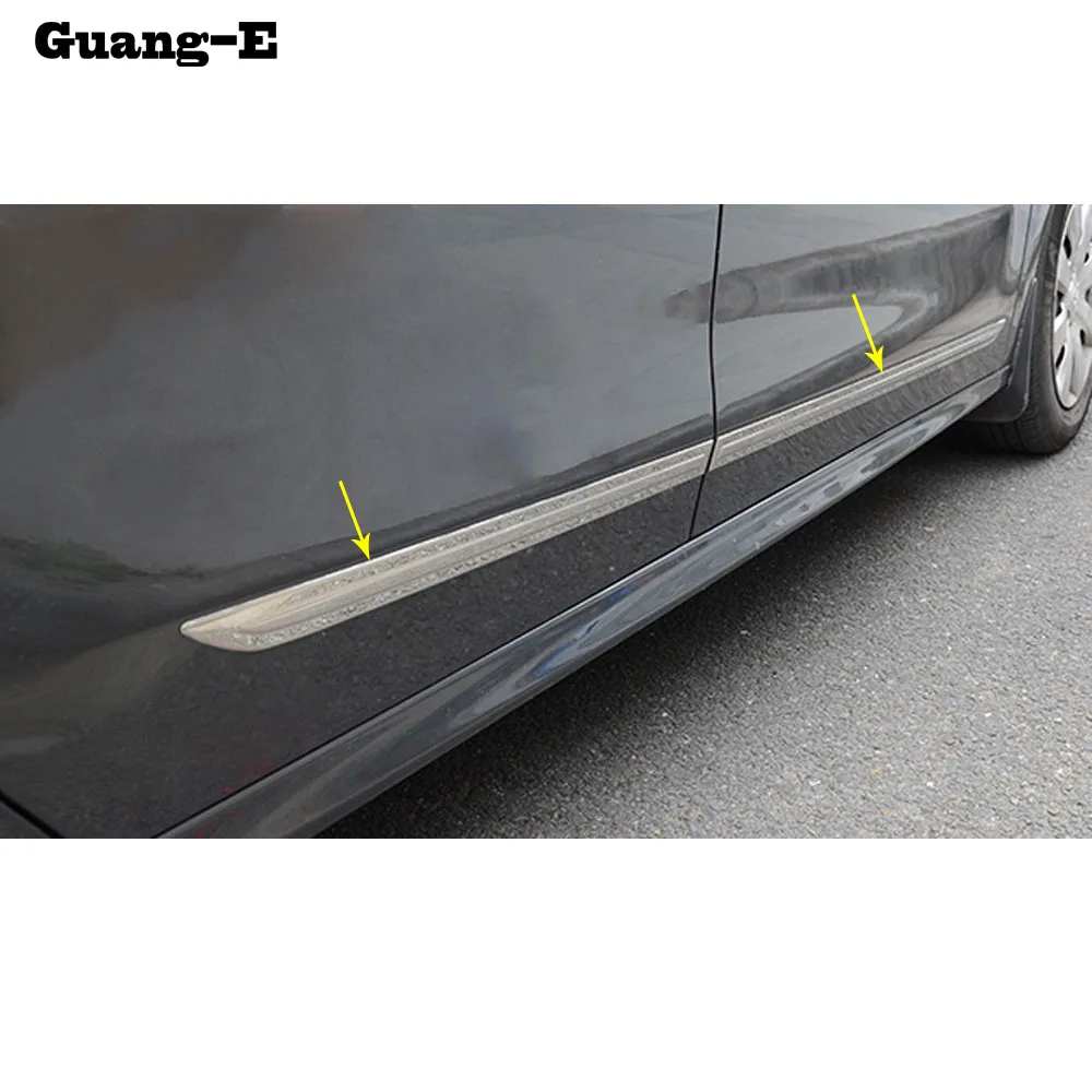 Автомобильный детектор Нержавеющая сталь отделка кузова молдинг на боковые