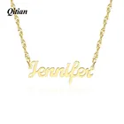 Персонализированное ожерелье, ожерелье с именем, ожерелье с именем на заказ, ювелирные изделия с волнистой цепочкой, ожерелье из сплава, ювелирные изделия для женщин