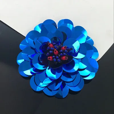 No.2 19 цветов большой прошитый вручную Бисер Блестки патч, 3D Блестки цветок патч Обувь Аппликация DIY аксессуары украшения - Цвет: No.2