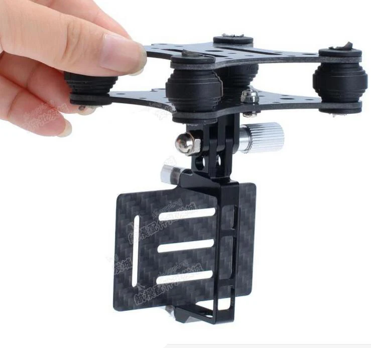 Free Shipping FPV Damping PTZ carbon fiber Gimbal fit for Gopro Hero3 Quadrocopter 6-axis frame fixed-wing aircraft 54g | Игрушки и