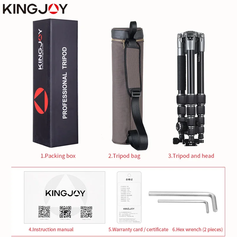 KINGJOY официальный A61/A81 + T11 штатив для камеры из углеродного волокна монопод Dslr всех