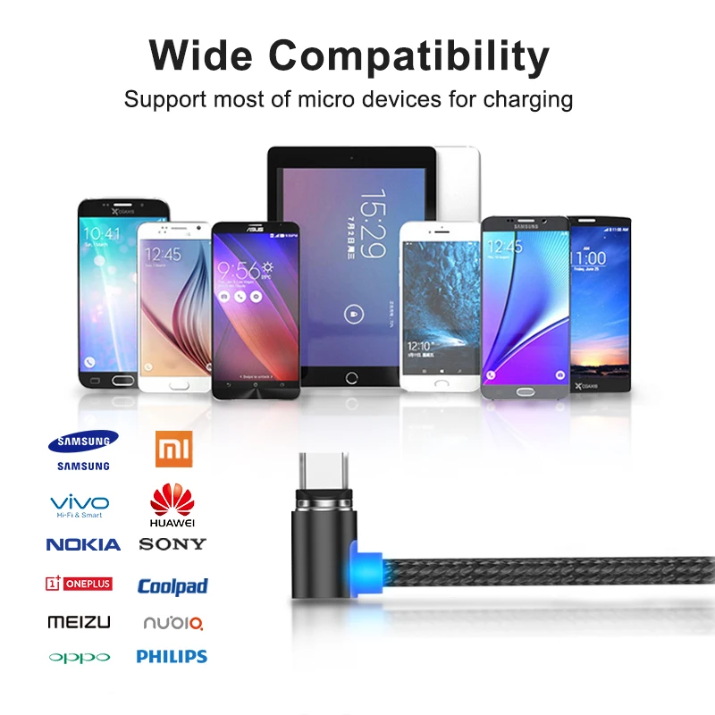 NOHON Micro USB Магнитный usb кабель для зарядки samsung Galaxy S7 S6 Edge huawei Xiaomi 4 Android телефон зарядный шнур 2 м