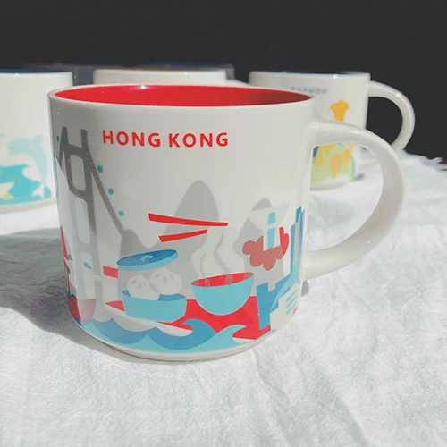 HONGKONG 1 шт кружка с изображением города США Город костяного фарфора кружка глобальная коллекция керамическая Япония Англия Лондон ShaiHai Шэньчжэнь Пекин Город Кружка - Цвет: HONGKONG