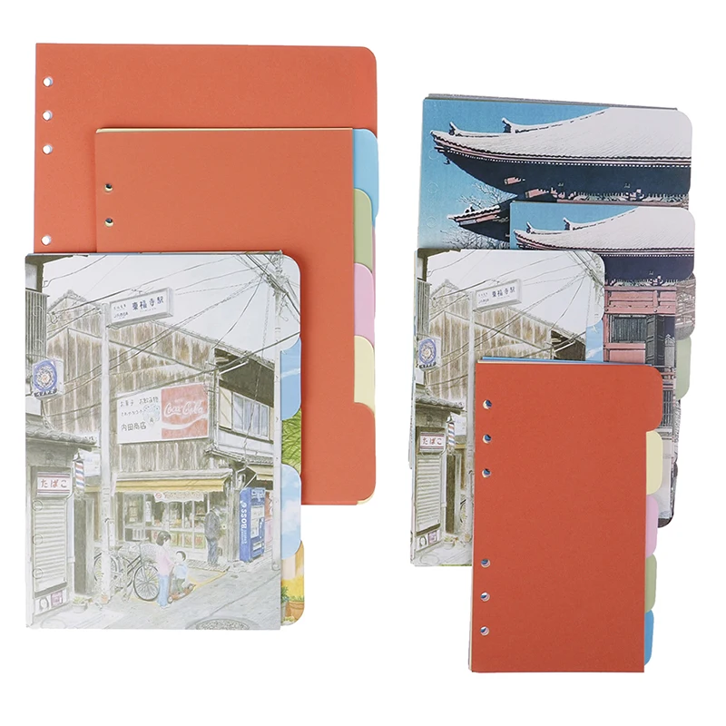 

A5 A6 B5 Inner Page Organizer Notebook Index Separator 6 Holes Divider Pages