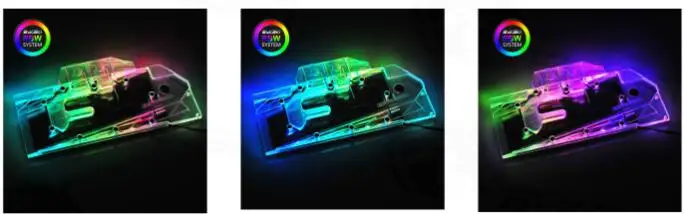 RBW 5V 3pin light Bykski N-GV1080TIG1-X GPU водоблок для GIGABYTE GTX 1080 Ti Gaming OC 11G, охлаждаемый, VGA кулер, поддержка синхронной материнской платы - Цвет лезвия: RBW 5V 3pin light
